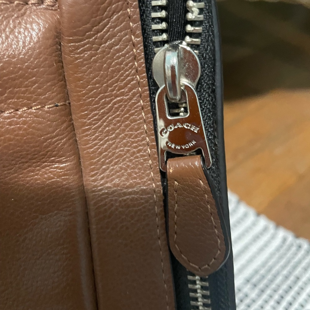 Brown Leather Coach Backpack - image 2